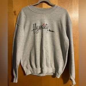 Gray FLY SOCIETY Crewneck Sweatshirt